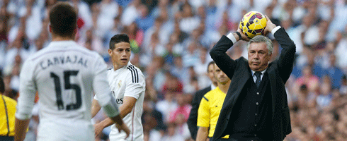 ancelotti-bench-throws-ball