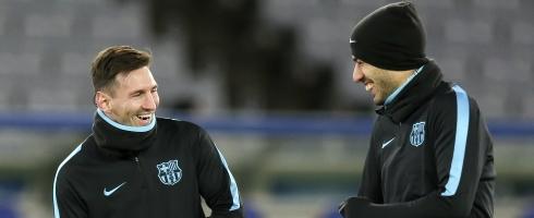 messi-suarez-training490epa
