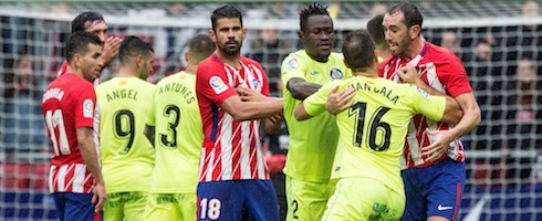 Atletico Madrid players against Getafe