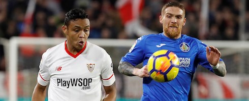 Sevilla's Luis Muriel against Getafe
