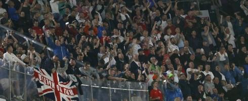 England fans against Spain