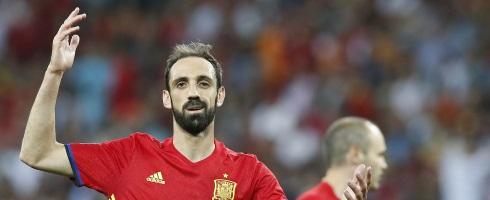 Defender Juanfran with Spain