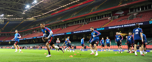 Spain players training