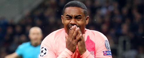 Barcelona's Malcom crying