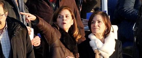 Leganes president Victoria Pavon with Eibar president Amaia Gorostiza