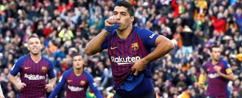 Barcelona striker Luis Suarez