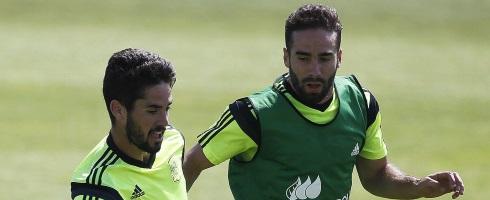 Real Madrid duo Isco and Dani Carvajal