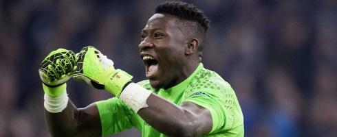 Ajax goalkeeper Kenneth Onana