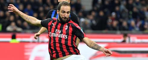 Milan striker Gonzalo Higuain