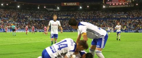 Real Zaragoza celebrate a goal