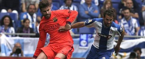 Gerard Pique against Espanyol