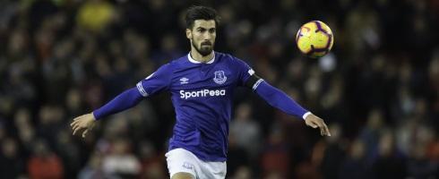 Everton midfielder Andre Gomes