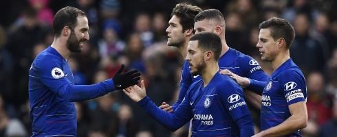 Gonzalo Higuain and Eden Hazard at Chelsea