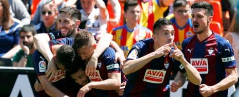 Eibar players celebrate