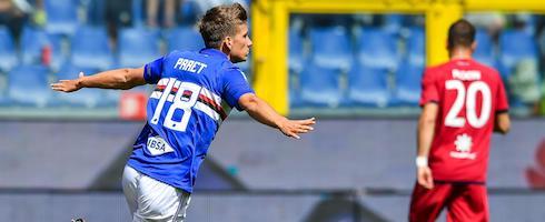 Sampdoria midfielder Dennis Praet