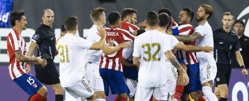 Atletico Madrid against Real Madrid