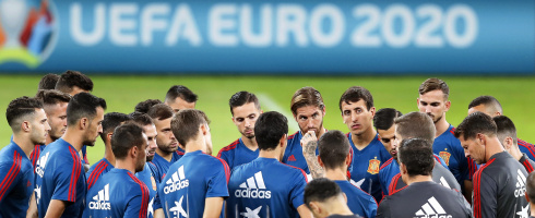 Spain team train