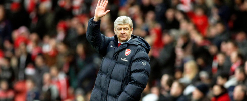 Arsenal manager Arsène Wenger and Lionel Messi