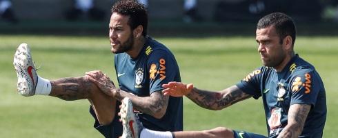 Neymar and Dani Alves