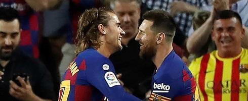 Antoine Griezmann and Lionel Messi
