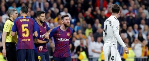 El Clasico between Barcelona and Real Madrid