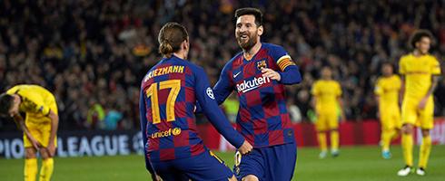 Antoine Griezmann and Lionel Messi