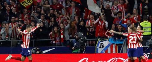 Atletico Madrid players celebrate