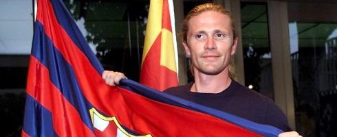 Former Barcelona midfielder Emmanuel Petit