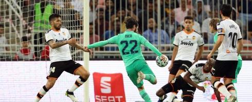 Real Madrid against Valencia