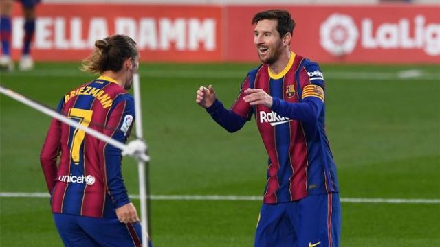 Antoine Griezmann and Lionel Messi