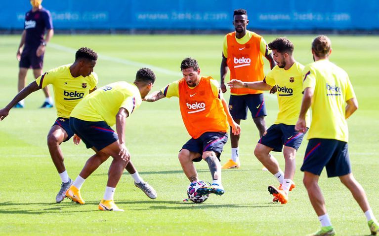 Barcelona training