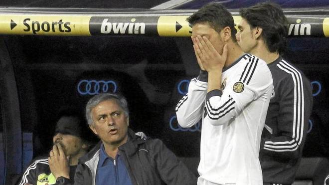 Jose Mourinho and Mesut Ozil