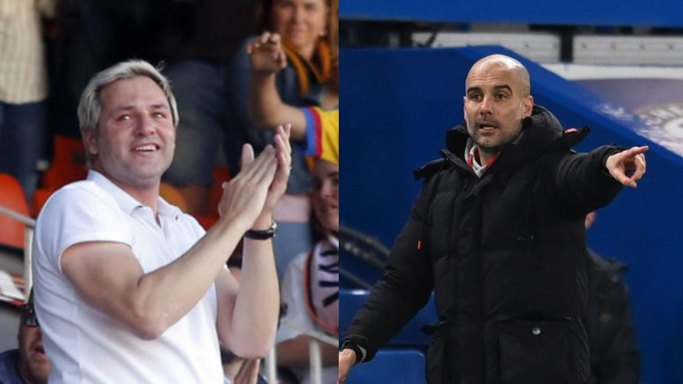 Santiago Canizares and Pep Guardiola