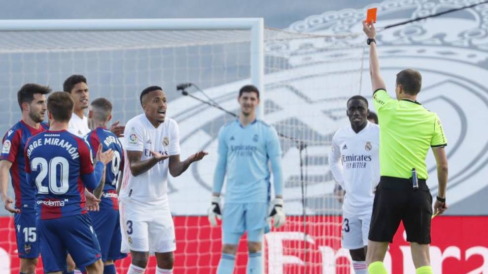 Eder Militao sent-off for Real Madrid
