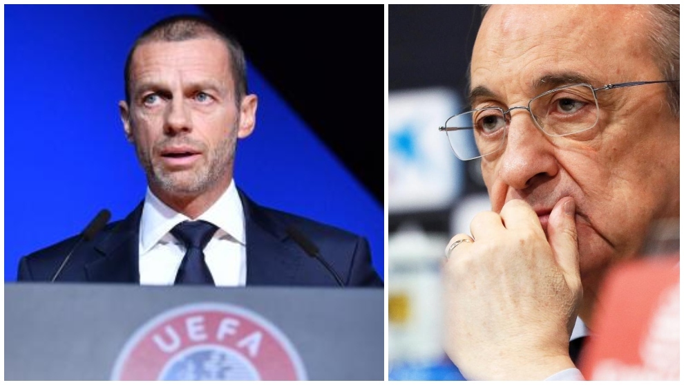 Aleksander Ceferin and Real Madrid president Florentino Pérez.