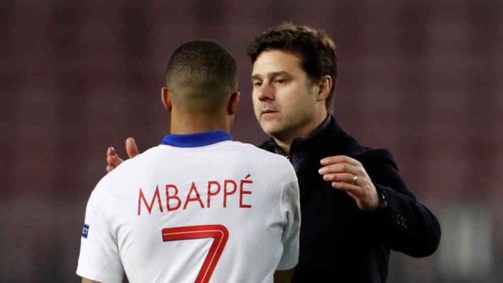 Kylian Mbappe and Mauricio Pochettino