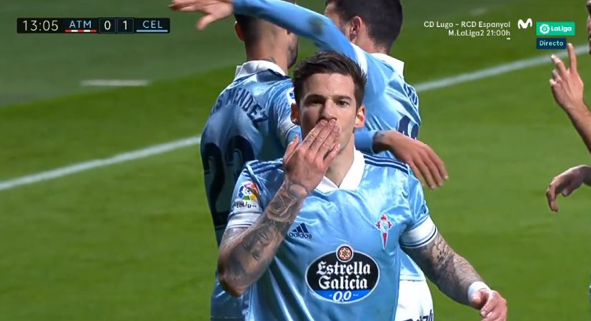 WATCH: Santi Mina puts Celta Vigo in front at Atletico Madrid