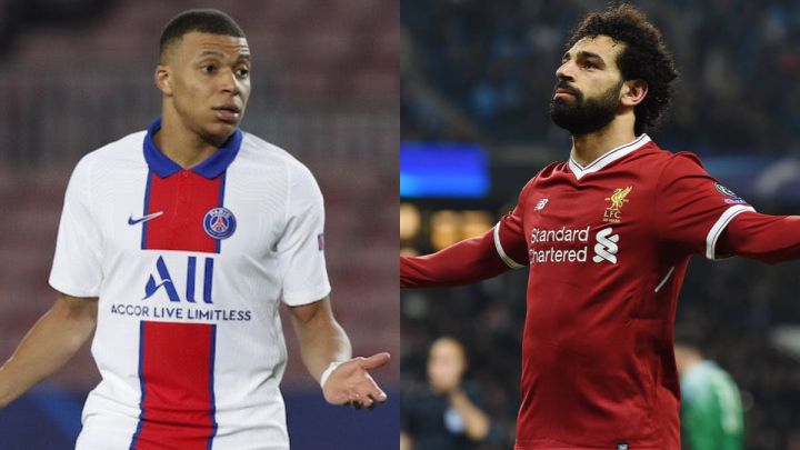 Kylian Mbappe and Mohamed Salah