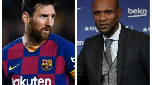 Lionel Messi and Eric Abidal