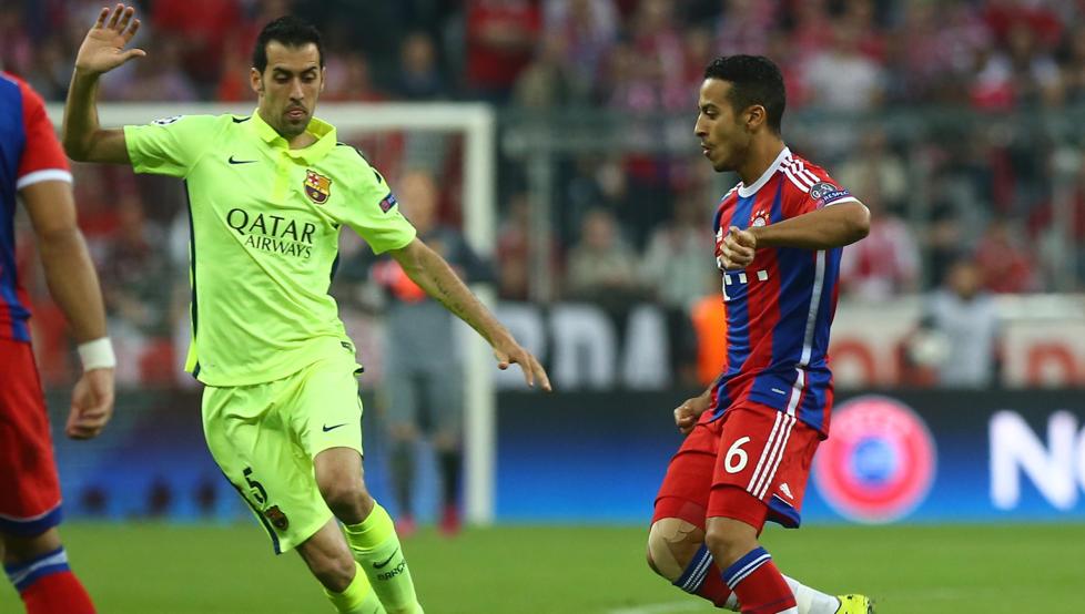 Sergio Busquets and Thiago
