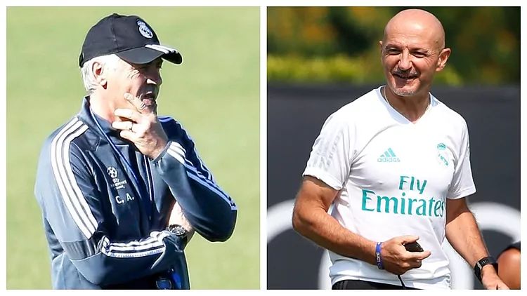 Carlo Ancelotti and Antonio Pintus Real Madrid