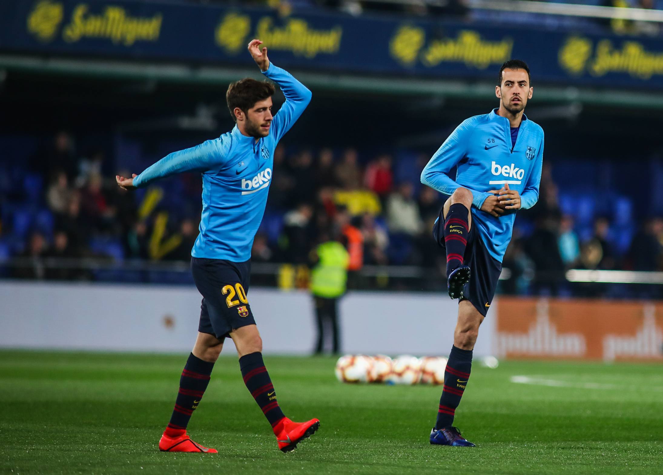 Sergi ROberto and Sergio Busquets of Barcelona