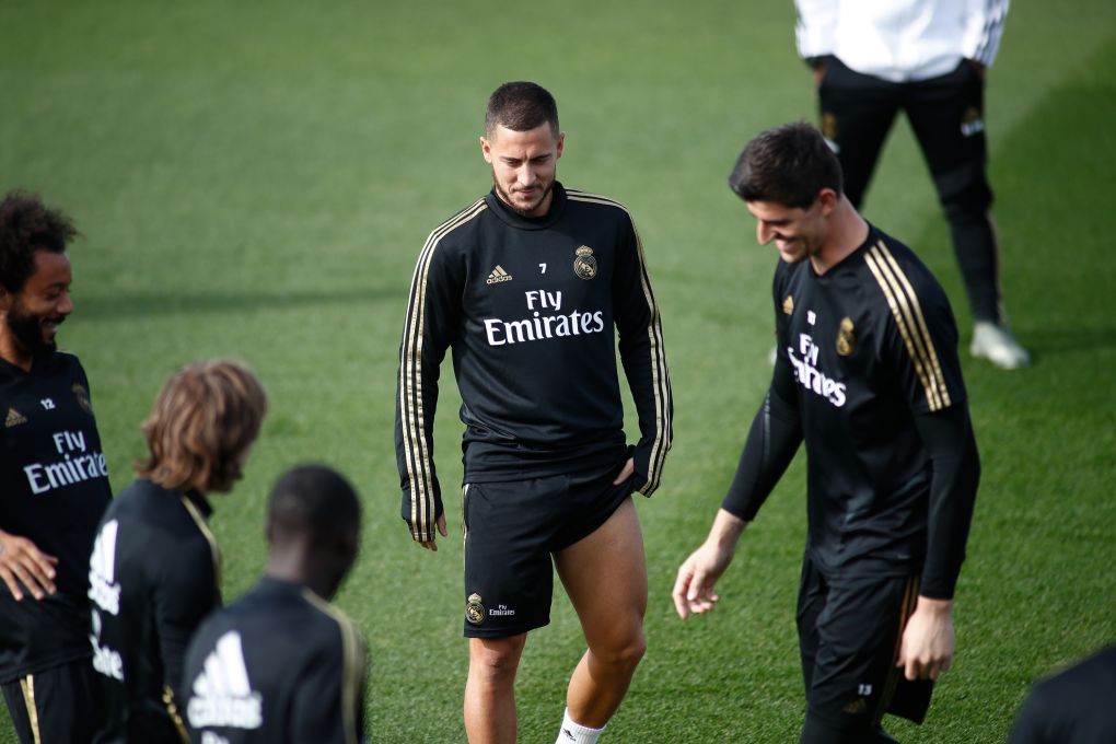 Eden Hazard and Thibaut Courtois