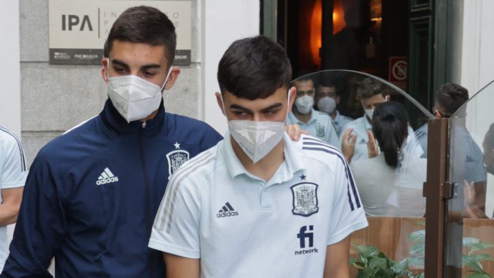Ferran Torres and Pedri
