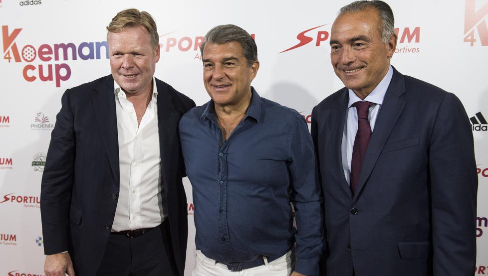 Ronald Koeman and Joan Laporta