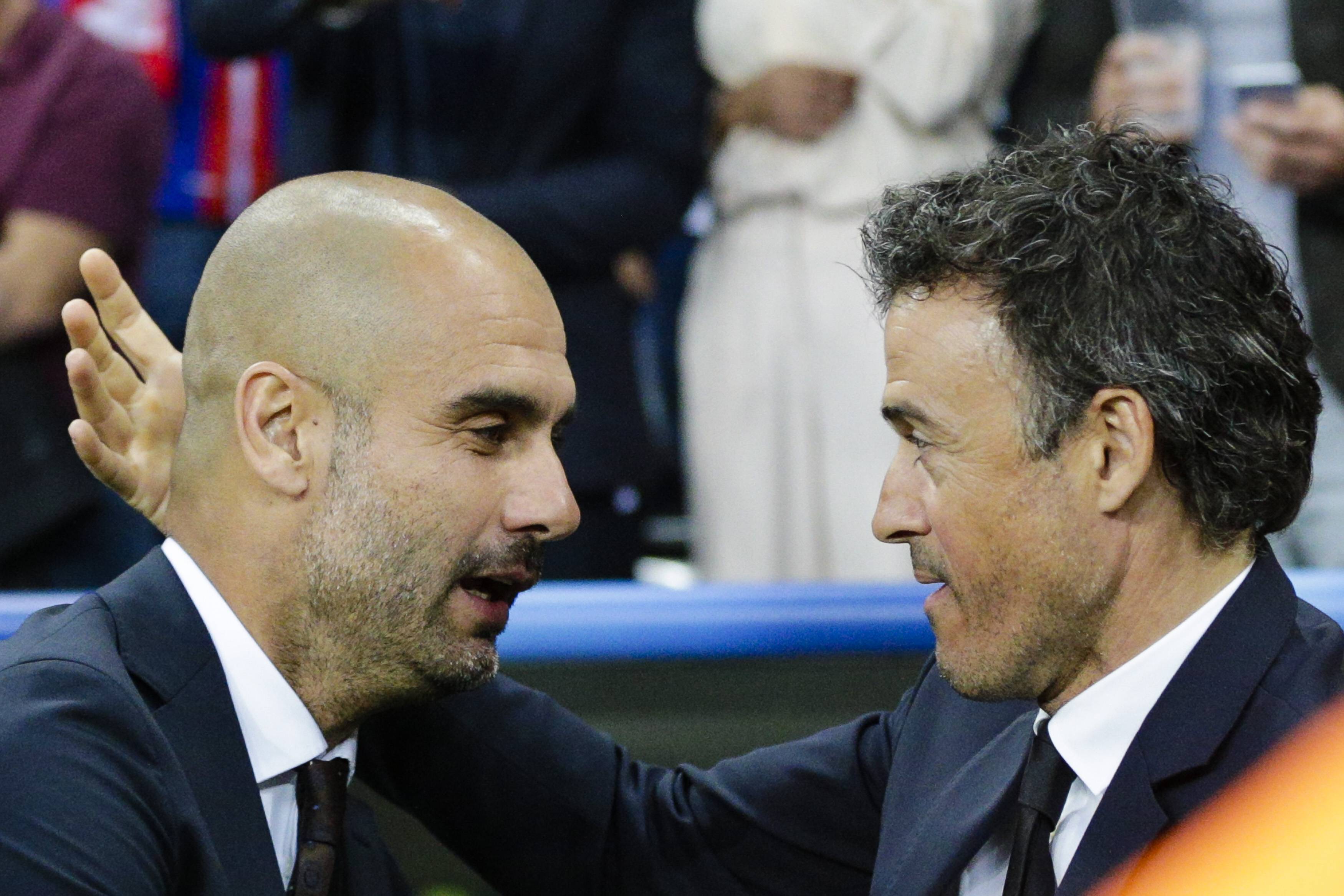 Pep Guardiola and Luis Enrique
