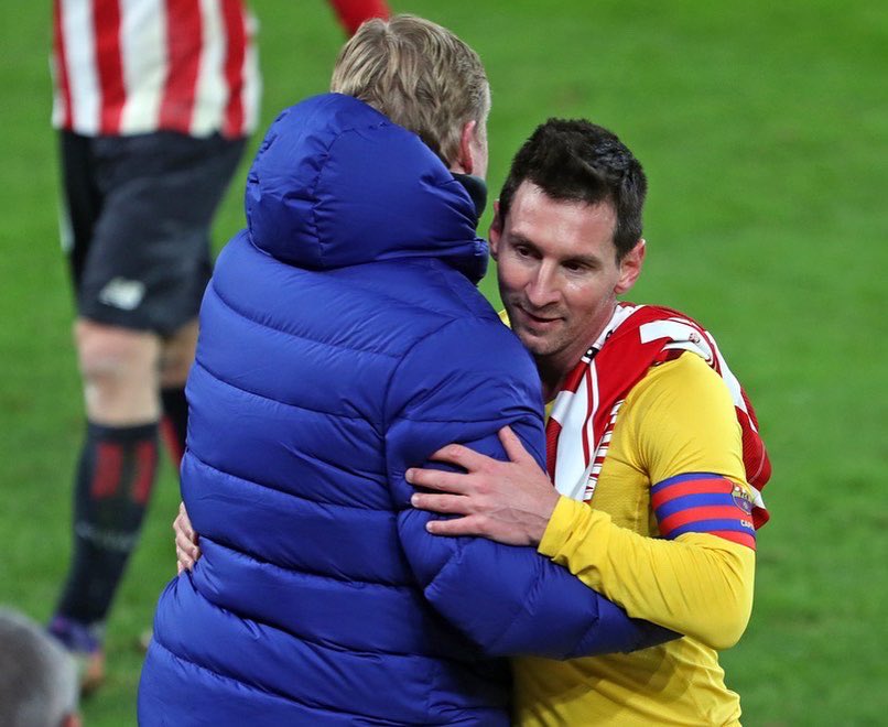 Ronald Koeman and Lionel Messi