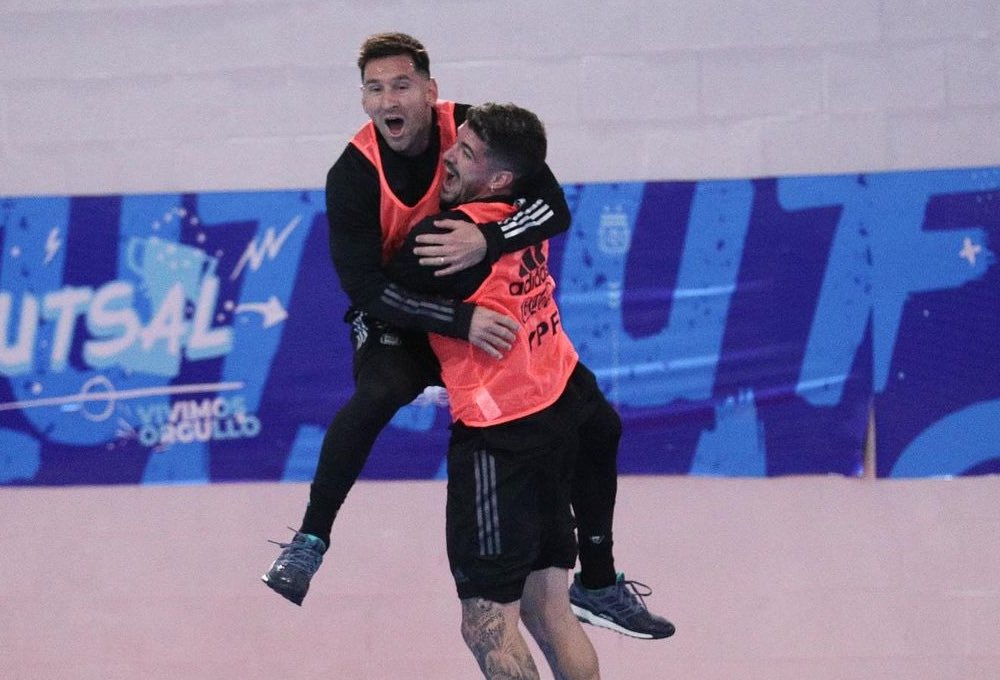 Lionel Messi and Rodrigo de Paul