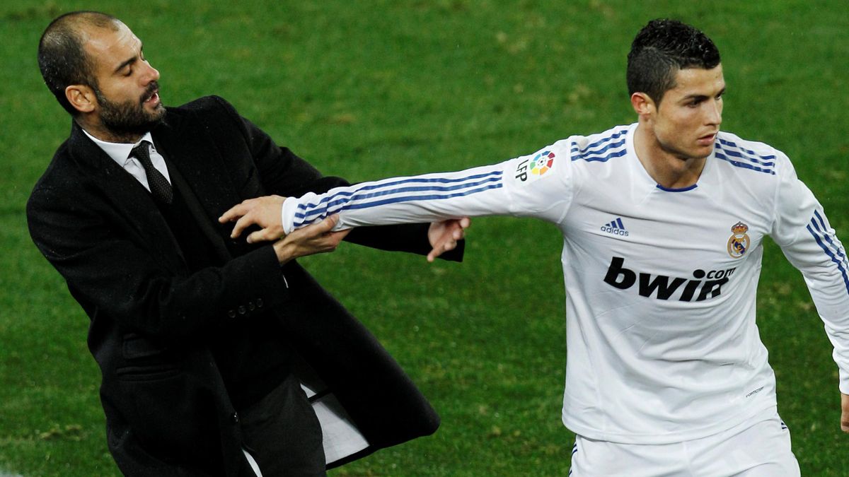 Pep Guardiola and Cristiano Ronaldo