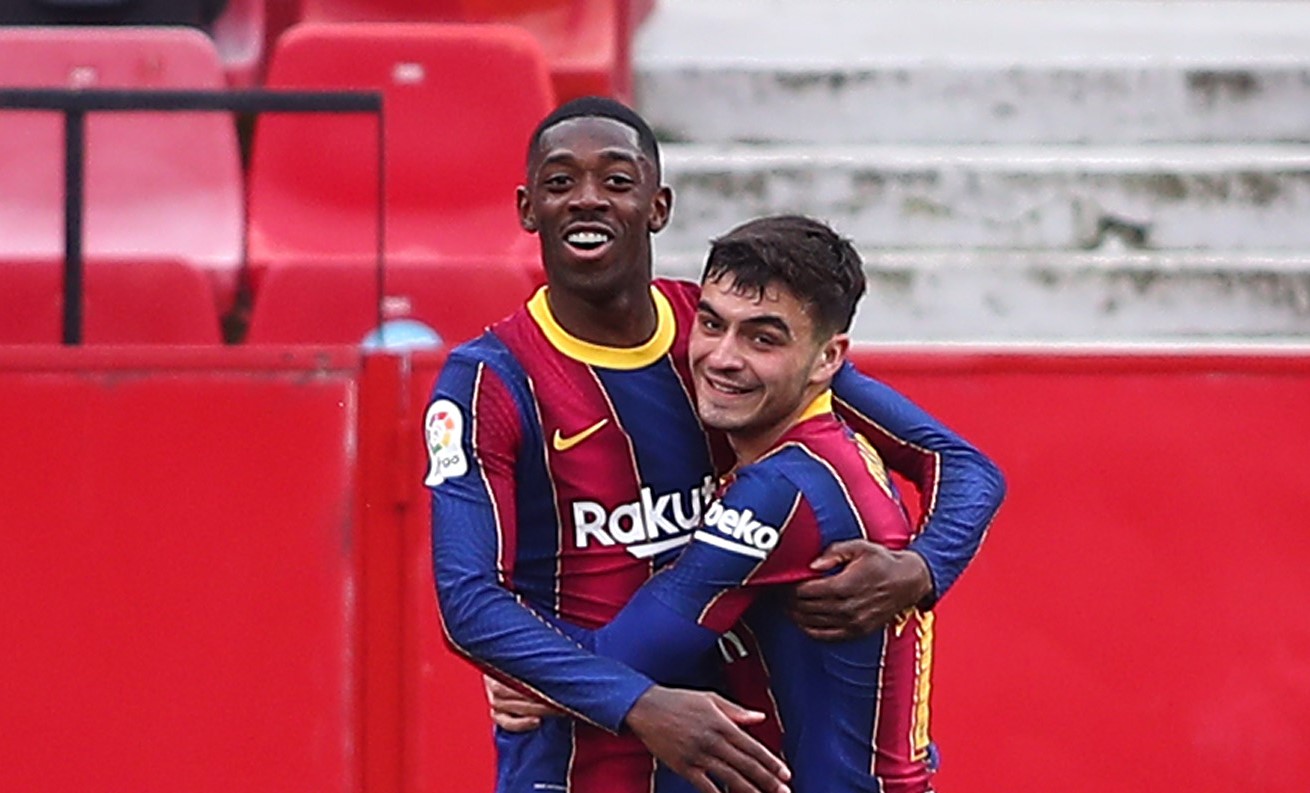 Ousmane Dembele and Pedri